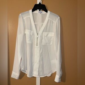 Express White Long Sleeve Blouse